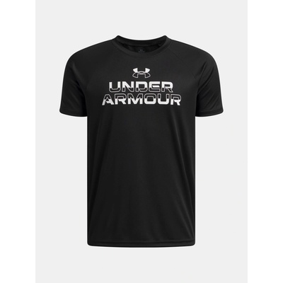 Under Armour UA Tech Split Wordmark SS čierna