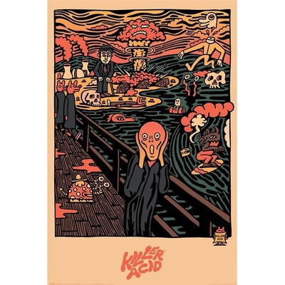 Plagát, Obraz - Killer Acid - Edvard Munch Scream, 61 × 91.5 cm