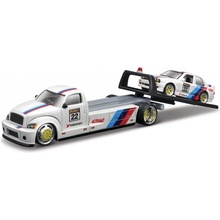 MAISTO design Elite Transport Maisto Flatbed + 1988 BMW M3 1:64