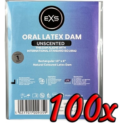 EXS Condoms Oral Dam Natural 100 pack