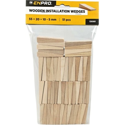 Klínky podlahové dřevěné ENPRO 55×20×5–10 mm 51 ks