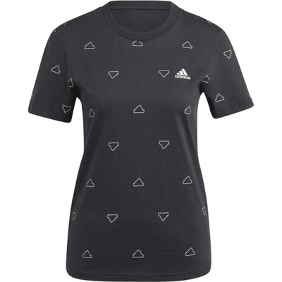 adidas ESSENTIALS MONOGRAM SLIM GRAPHIC TEE černá