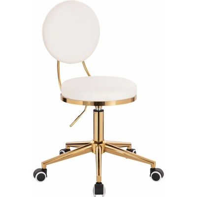 LuxuryForm DESIGN Taburet PORTO - bielo zlatý