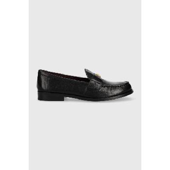 Tory Burch Кожени мокасини Tory Burch CLASSIC LOAFER в черно с равна подметка 150907-006 (150907.006)