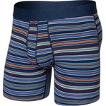 Saxx Мъжко синтетично термобельо Saxx Droptemp Cooling Cotton Boxer Brief Fly Everyday base layer - Vivid Stripe / Maritime (014-2472-0511)