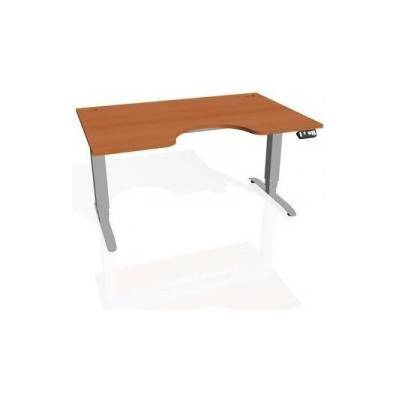 Hobis Pracovný stôl Motion Ergo, PO, 3S, 120x61-128x90 cm, čerešňa/sivá
