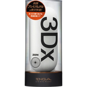 TENGA 3Dx Zen - 3D текстуриран мастурбатор (бял) - lovesexshop