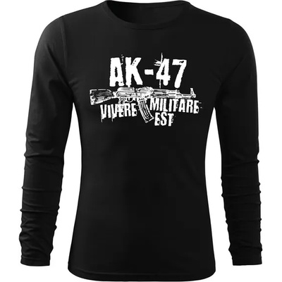 DRAGOWA FIT-T Тениска с дълъг ръкав Seneca AK-47, черна, 160 г/м2 (11641)