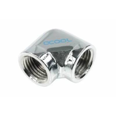 Alphacool L-конектор Alphacool HF, Вътрешна резба G1/4 - G1/4, 90°, Хром (AC-64215)