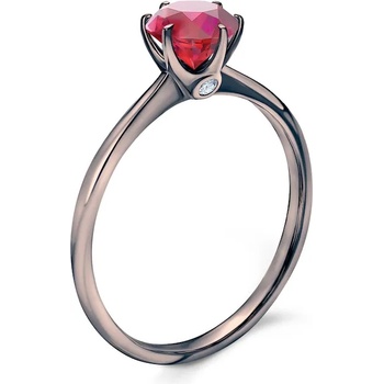 Image 1 of SAVICKI Годежен пръстен The Journey: черно злато, рубин