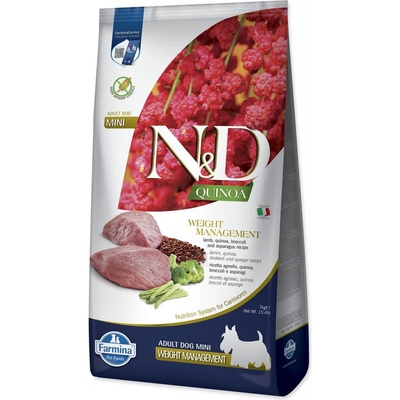 N&D Quinoa DOG Weight Management Lamb & Broccoli 7 kg