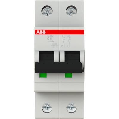 ABB АВТ. ПРЕДПАЗИТЕЛ 2p mcb s202-c6 (m518447)
