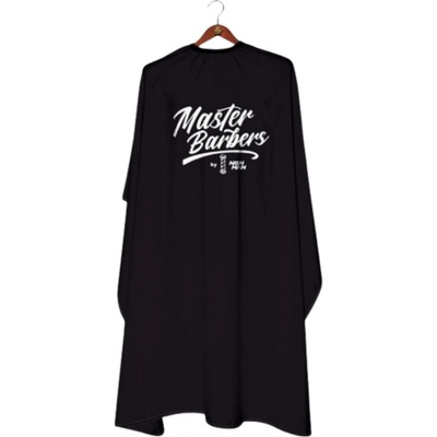 Nishman Master Barbers Black Cape 7051 čierna pláštenka na háčik 150 cm x 160 cm