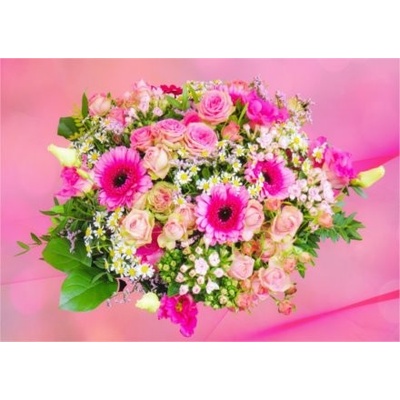 BlueBird Pink Bouquet of Roses 500 dílků
