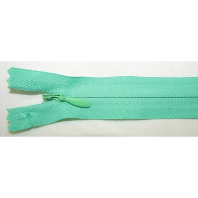 Zips krytý nedeliteľný Bavlnený 20cm krásna zelená