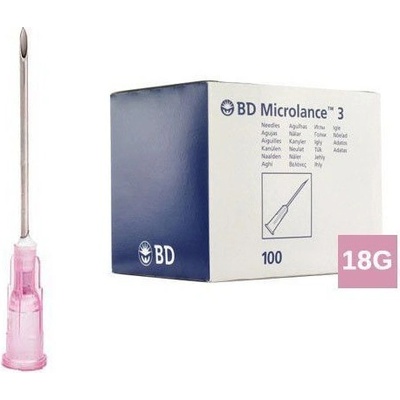 BD ST Injekčná ihla 18 G x 1 1/2" 1,20 x 40 mm ružová 100 ks