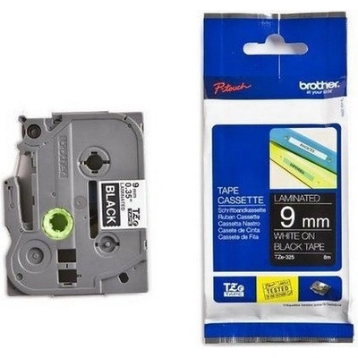 Páska Brother 9mm TZE325, biela na čiernu