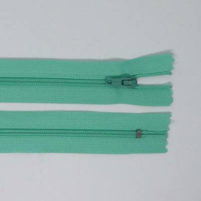 Spirálový zip, šíře 3 mm, délka 45 cm, tyrkysová