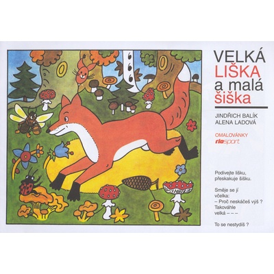 Velká liška a malá šiška omalovánka