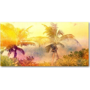 Foto obraz fotografie na skle farebné palmy 100x50 cm