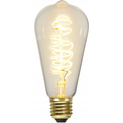 Star Trading Teplá LED stmívatelná filamentová žárovka E27, 4 W Spiral Filament