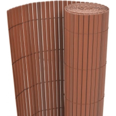 zahrada-XL Oboustranný zahradní plot 90 x 400 cm hnědý