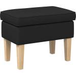 vidaXL Пуф за крака Черно 55 x 35 x 41 см Текстил (42030002)