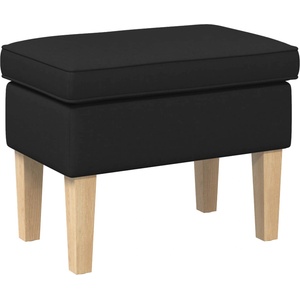 vidaXL Пуф за крака Черно 55 x 35 x 41 см Текстил (42030002)