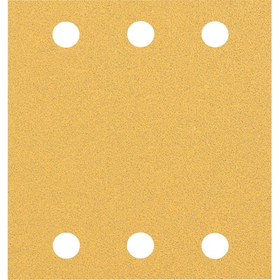 Bosch Brúsny papier EXPERT C470 so 6 otvormi pre orbitálne brúsky 115 x 107 mm, zrnitosť 80, 10 ks 2608900892
