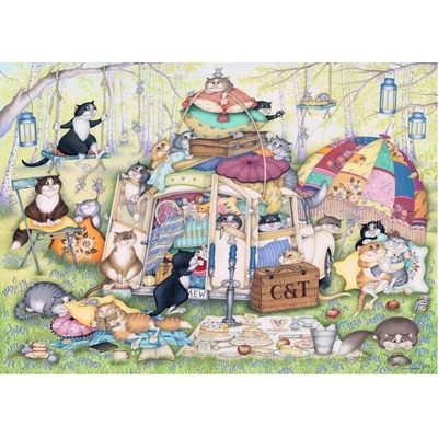 RAVENSBURGER Crazy Cats: Líné letní odpoledne 1000 dílků