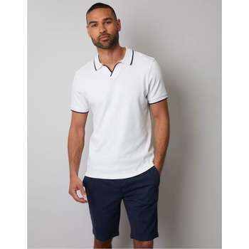 Image 1 of Threadbare Блуза с яка Threadbare Men's Marriage Short-Sleeve Polo Shirt - White