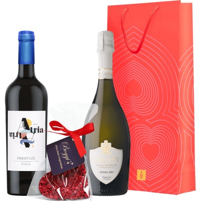Set Di Camillo Atria Primitivo + Giusti Asolo Prosecco + Boggi's Srdce (set 1 x 0.75 l, 1 x 0.75 l)