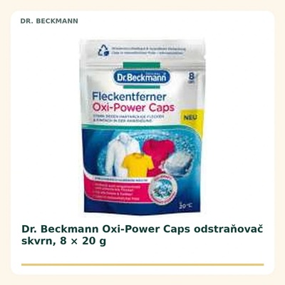 Dr. Beckmann Fleckentferner Oxi-power caps odstraňovač škvŕn - 8 ks
