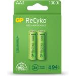 GP Batteries Акумулаторна Батерия R6 AA 130AAHC-EB2 1300mAh NiMH 2 бр. в опаковка GP (GP-BR-130AAHC-EB2) - topmall