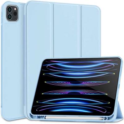 Tech-Protect SC Pen Case - силиконов кейс и поставка за iPad Pro 11 (2020), iPad Pro 11 M1 (2021), iPad Pro 11 M2 (2022) (светлосин)