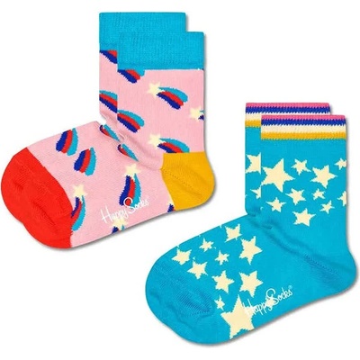 Чорапи Happy socks Shooting Star socks 2 pairs - Blue / Pink (Multicolor)