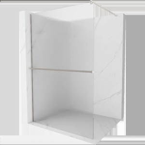 Mexen Kioto+ душ кабина с рафт Walk-in 140 x 200 см, райета, четкан никел - 800-140-121-97-09 (800-140-121-97-09)