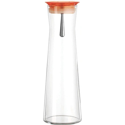 Bohemia Crystal Karafa na vodu Indis farba zátky oranžová 1,1 l
