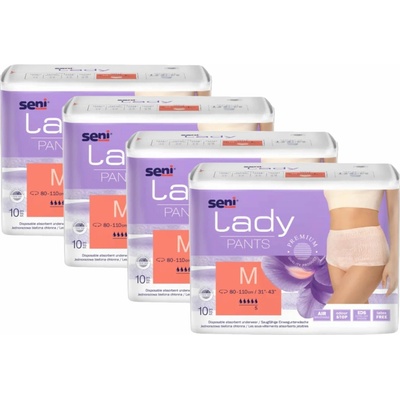 Seni Lady Pants Inkontinenčná spodná bielizeň M 4 x 10 ks