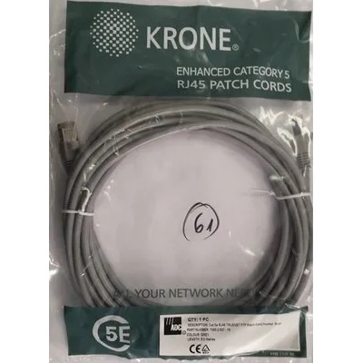 COMMSCOPE Patch cable FTP Cat. 5e 5m Krone, Gray