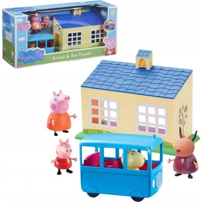 TM Toys Prasiatko Peppa Sada Škola a Autobus + 3 06593