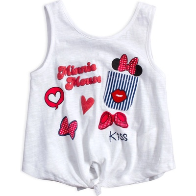 Dívčí tílko Disney Minnie Kiss bílé – Zboží Dáma