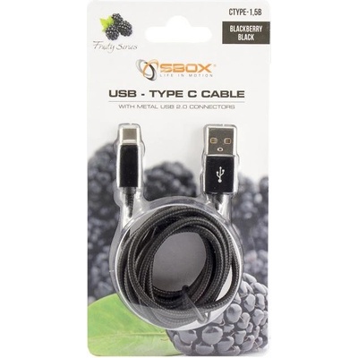 SBOX UUSB-TYPEC-15B USB 2.0/TypeC, 1,5m, černý