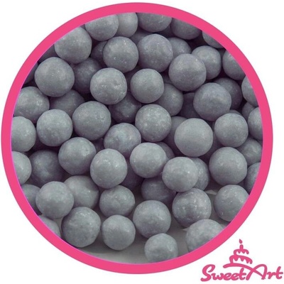SweetArt cukrové perly stříbrné matné 7 mm 80 g