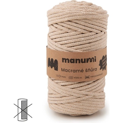 Manumi Macramé šňůra 5mm cappuccino - 1 ks
