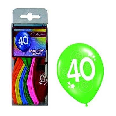 Balónky s číslem 40 barevné