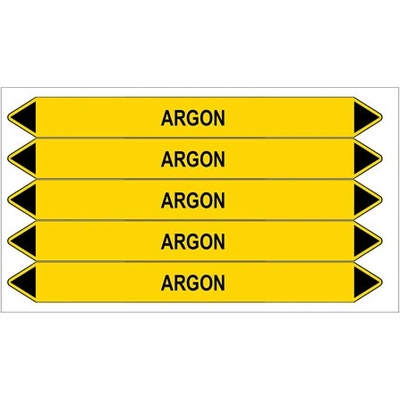 Značení potrubí, argon,5 ks, 150 × 12 mm PZ 007344