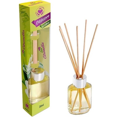 Citronella Ароматен дифузер с пръчици против комари, 30 ml, Citronella (8057502400472)