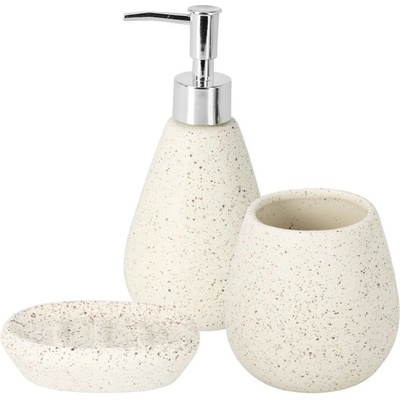 Excellent KO-795420720bila koupelnové doplňky set 3 ks mramor bílá