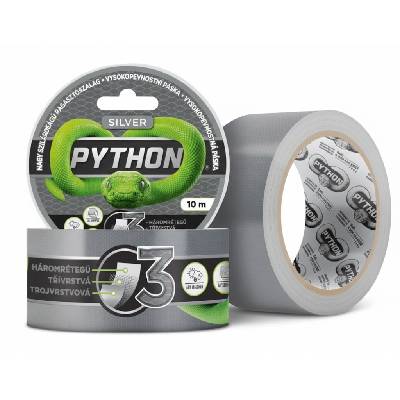PYTHON - Vysokopevnostní páska - 10 M Stříbrná PYTHON FN-ST40284